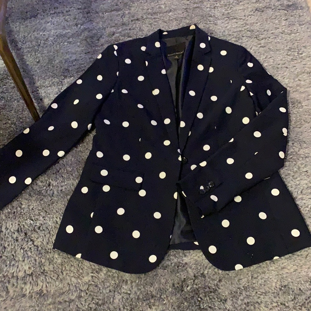 Banana Republic polka dot blazer